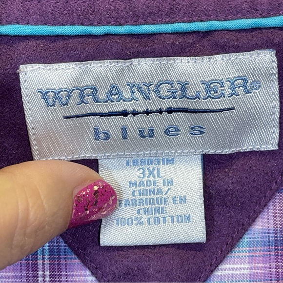 Wrangler Blues, Plaid Button Up Shirt. Size 3XL. In excellent condition! - Picture 2 of 6